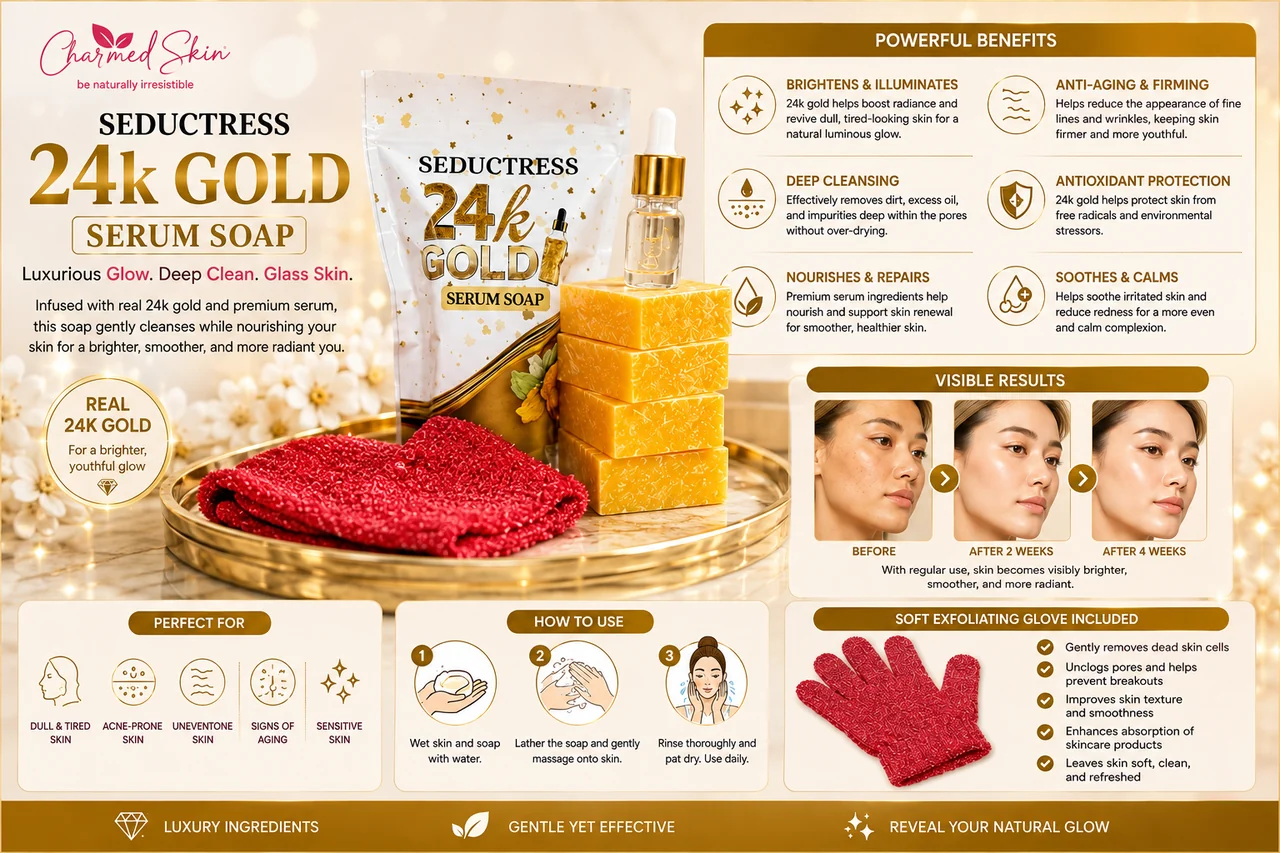 24K Gold Serum Soap — Charmed Skin